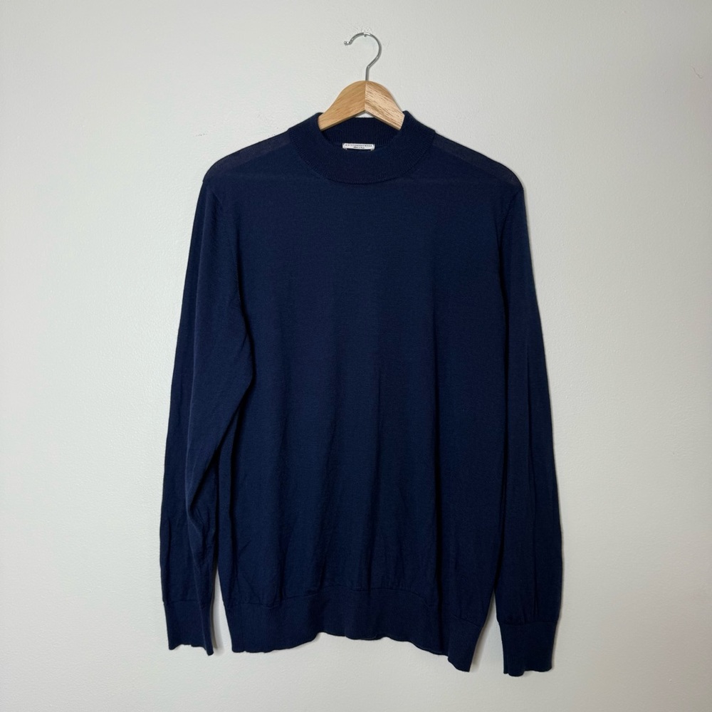Maison Cashmere Silk & Cashmere Navy Blue Crewneck size large made in Italy